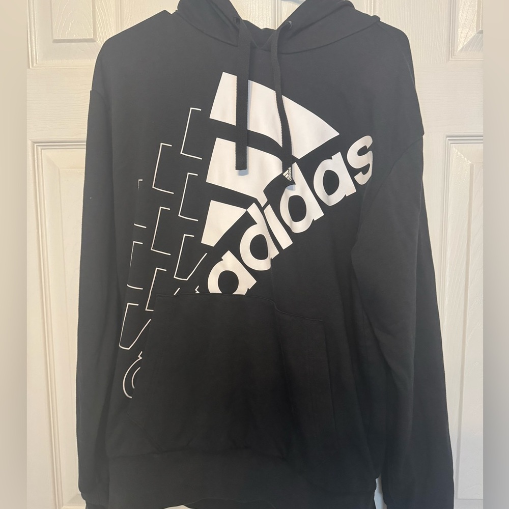 Adidas black and white comfortable sweatshirt